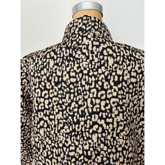 Lafayette 148  NY Boxey Cropped Jacket Blazer in Animal Print size S - Picture 4 of 7